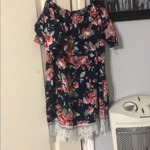 Floral off the shoulder top